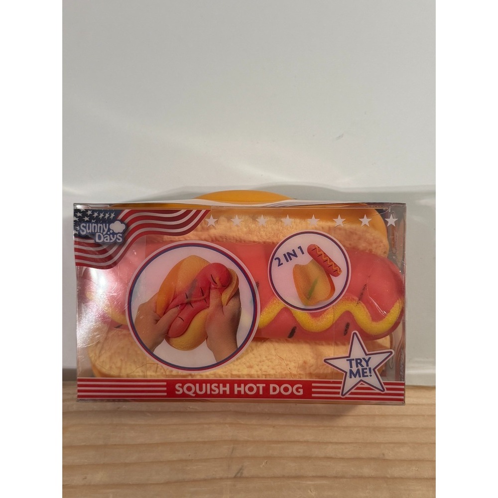 Toymendous Sunny Days Jumbo Hot Dog Squish Viral Summer Squishy Toy New 2026